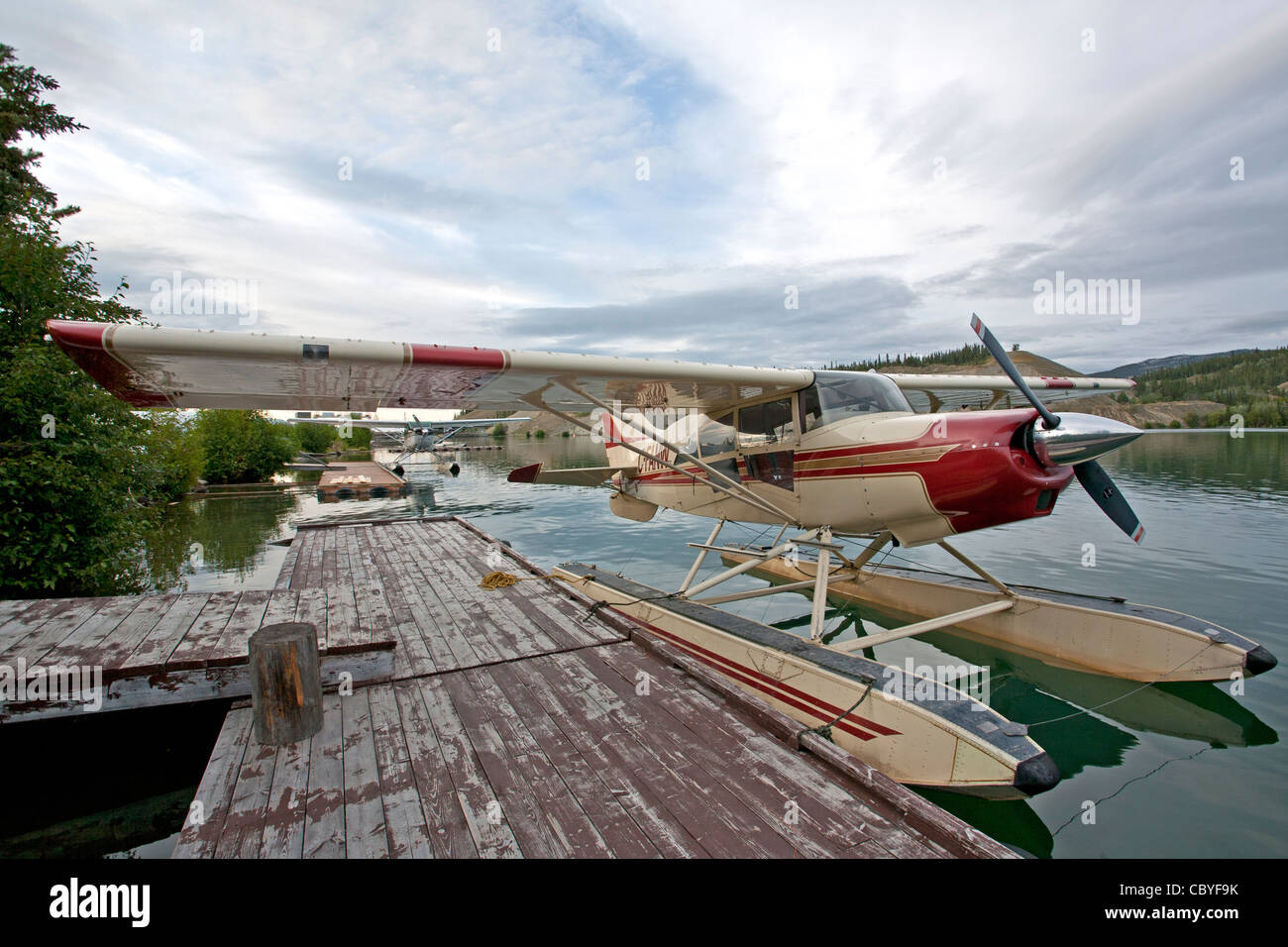Floatplane. Schwatka Lake. Whitehorse. Yukon. Canada Stock Photo