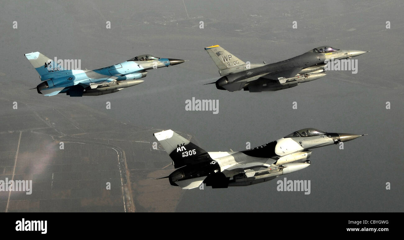 F-16 Fighting Falcon pilots from the 80th Fighter Squadron at Kunsan ...