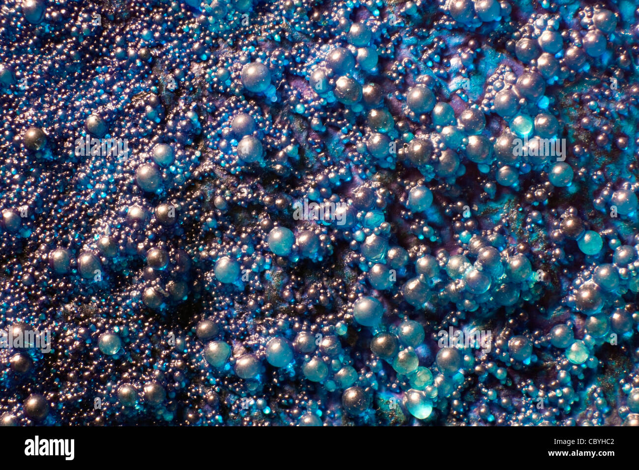 abstract science background with small blue toned translucent beadlets ...
