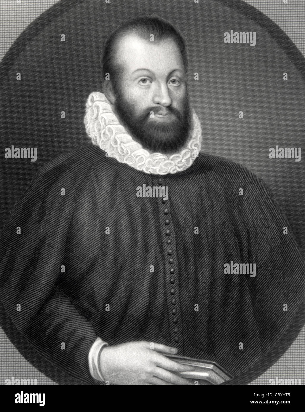 Portrait of George Wishart (c1513-1546), Scottish Religious Reformer and Protestant Martyr. Portrait. Vintage Illustration or Engraving Stock Photo