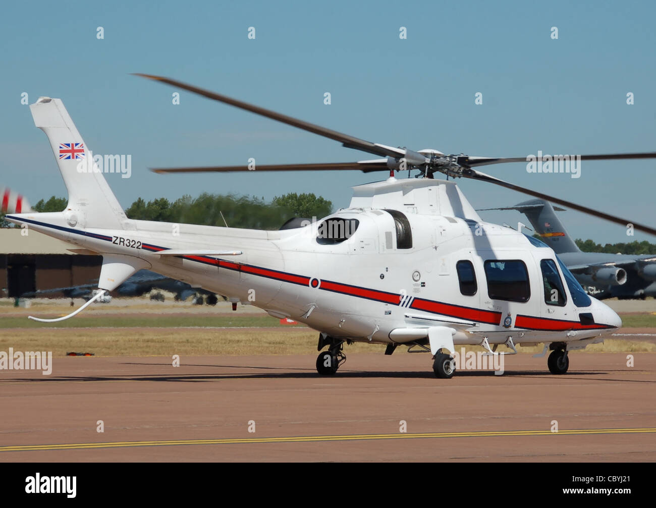 AgustaWestland AW-109E Power Elite helicopter of No. 32 (The Royal) Squadron, (registration ZR322) Stock Photo