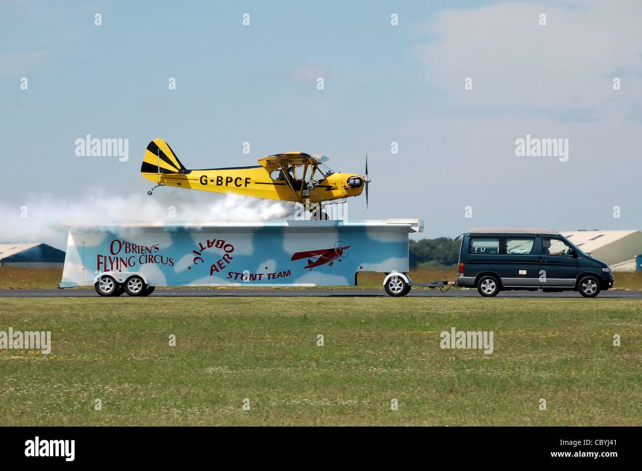 Plane Auto Old Photo Flying Circus Act Missouri State Fair. 