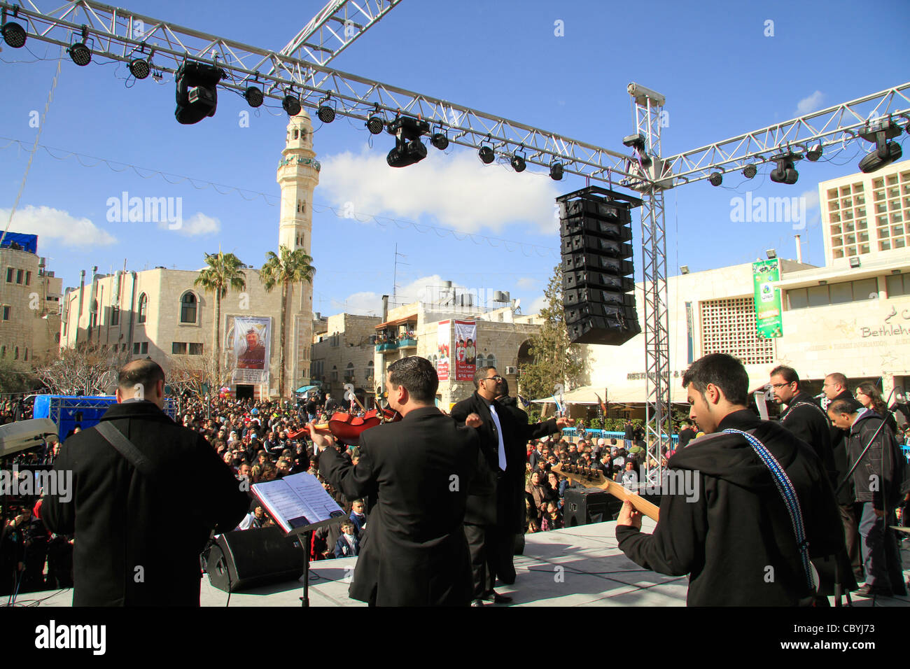 Bethlehem, Christmas celebration in Manger Square Stock Photo Alamy