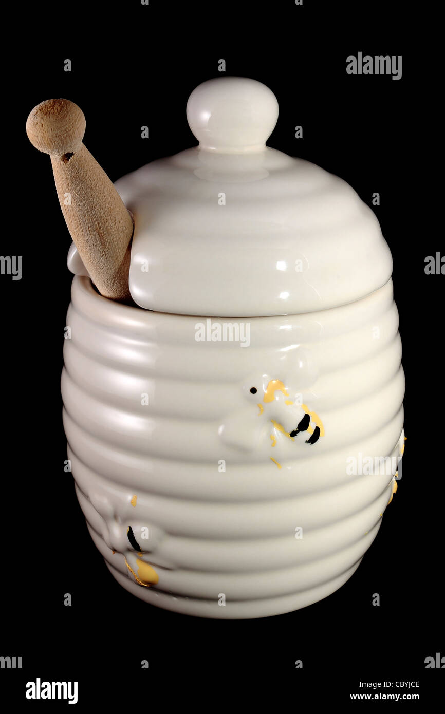 Home & Living Decorative Honey Pot with Mushrooms Functional Kitchen