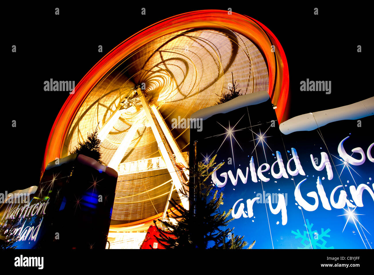 Swansea Winter Wonderland fun fair South Wales UK Stock Photo Alamy