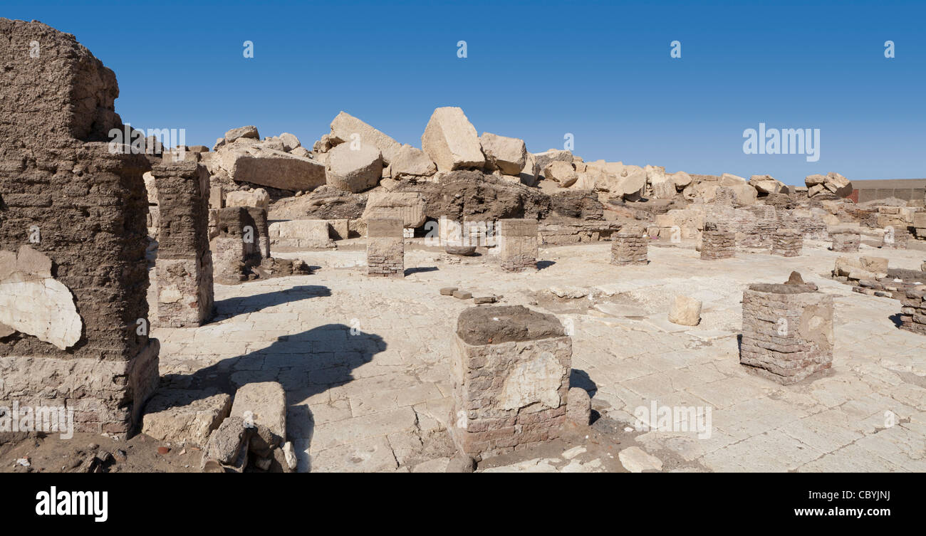 The site of the Ptolemaic Temples and tombs in Wanina, southwest of Akhmim in the Governorate of Sohag, Middle Egypt Stock Photo