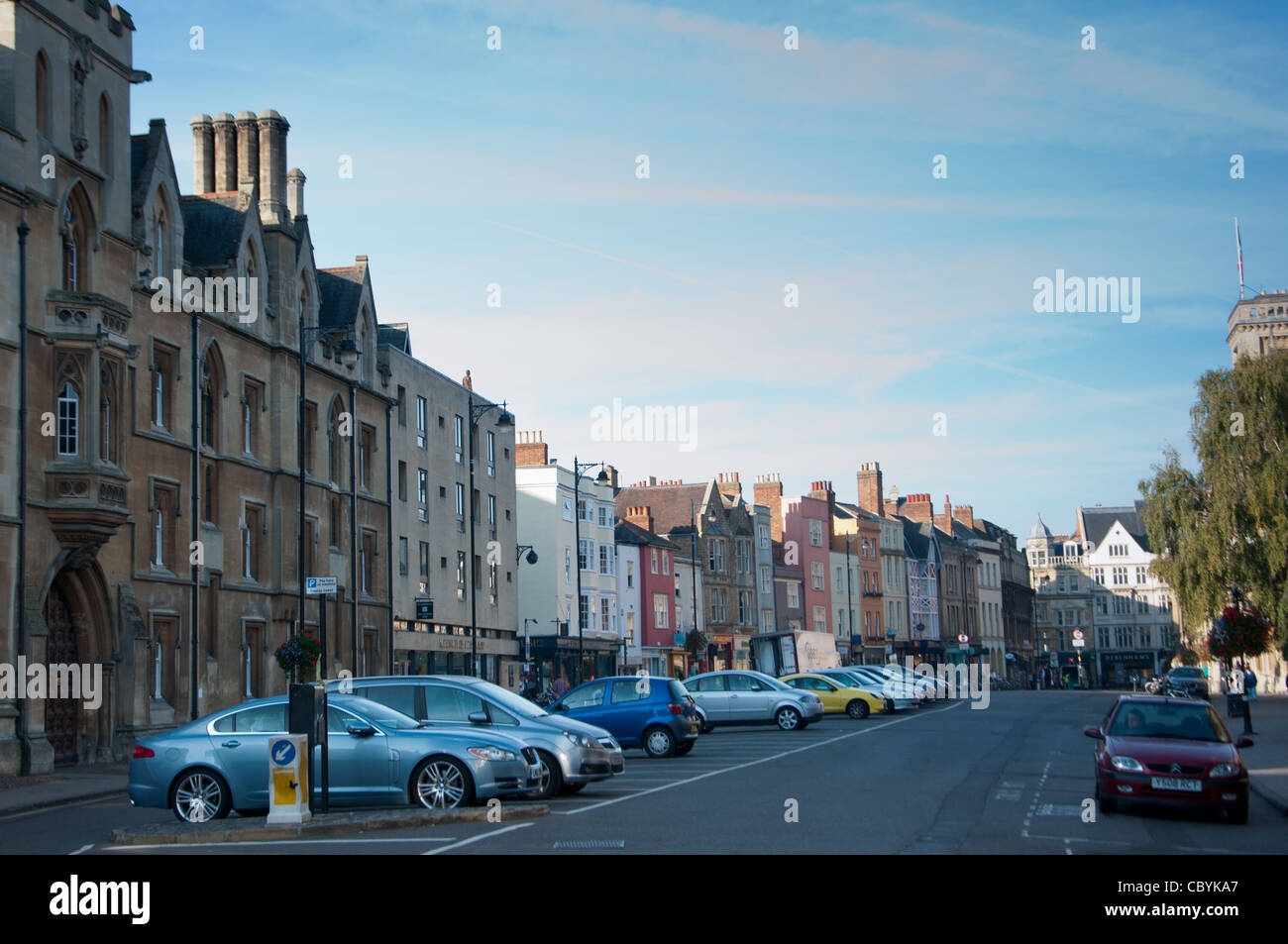 Parked cars on Broad Street, Oxford, UK Stock Photo Alamy