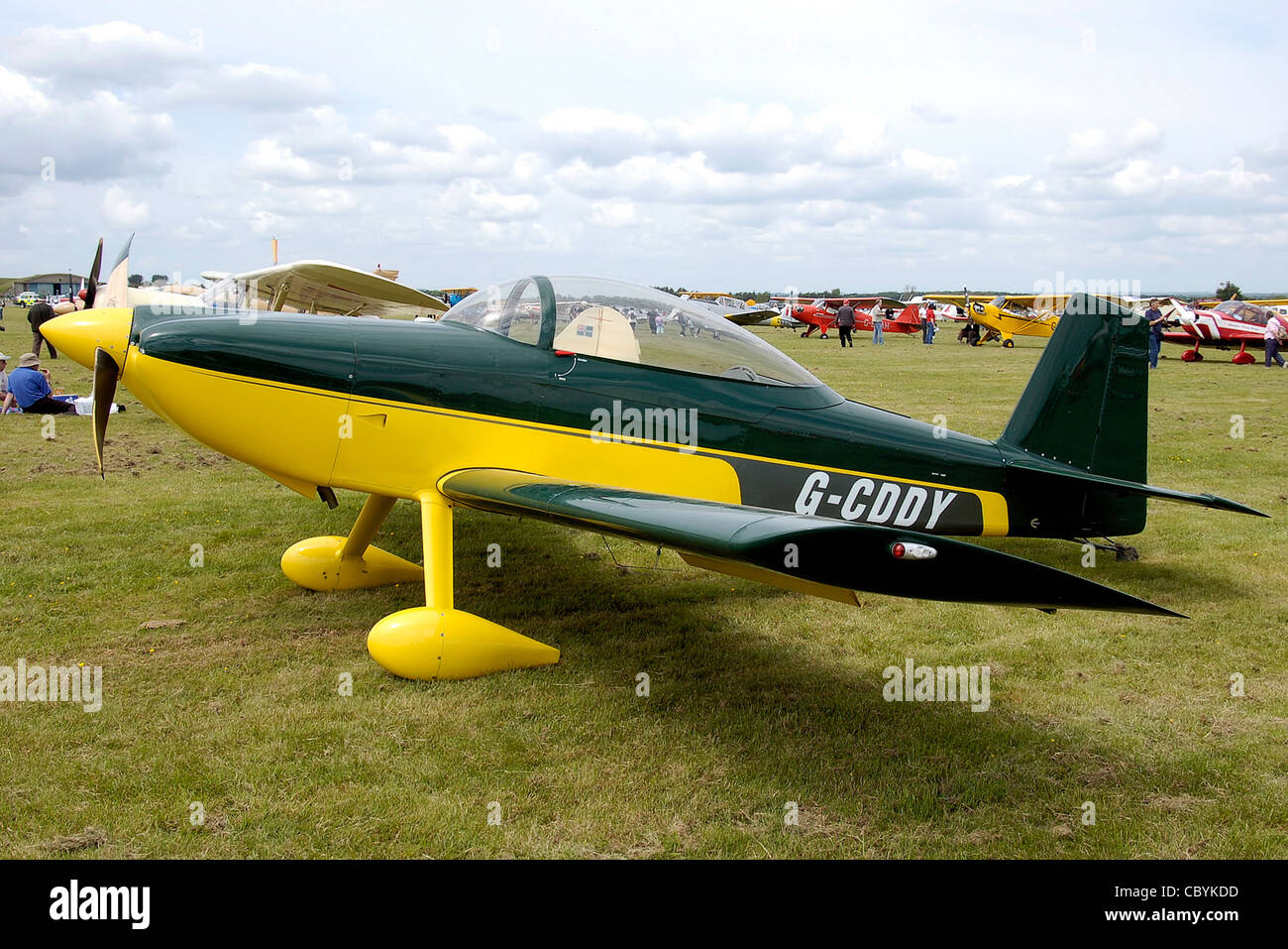 Van’s RV-8 (G-CDDY) kit aircraft at the Great Vintage Flying Weekend light aircraft rally at Hullavington Airfield Stock Photo