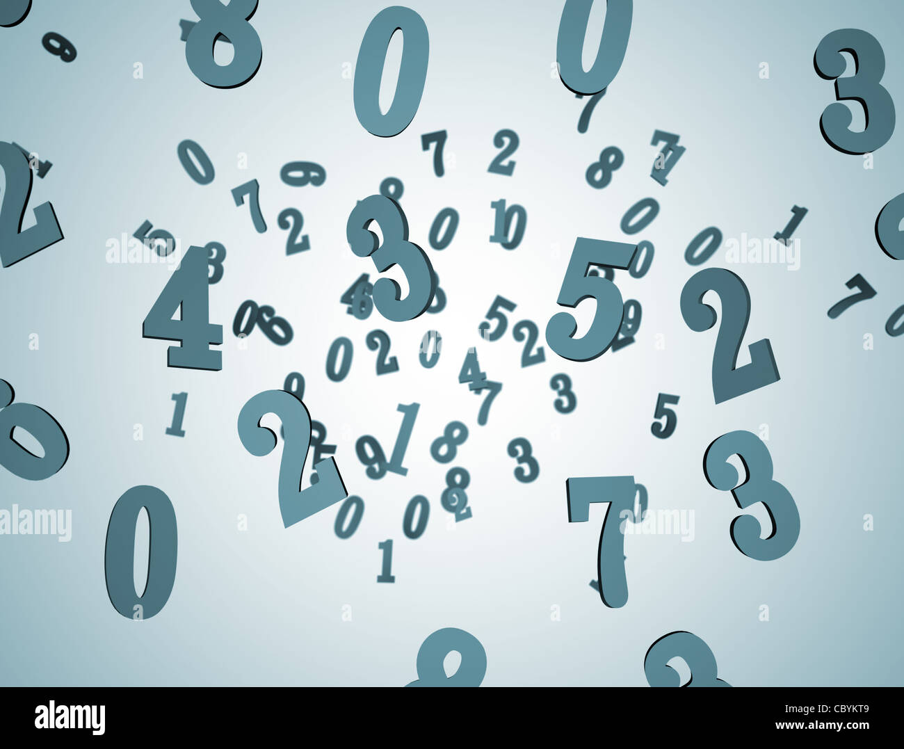 Numbers background 3D Stock Photo