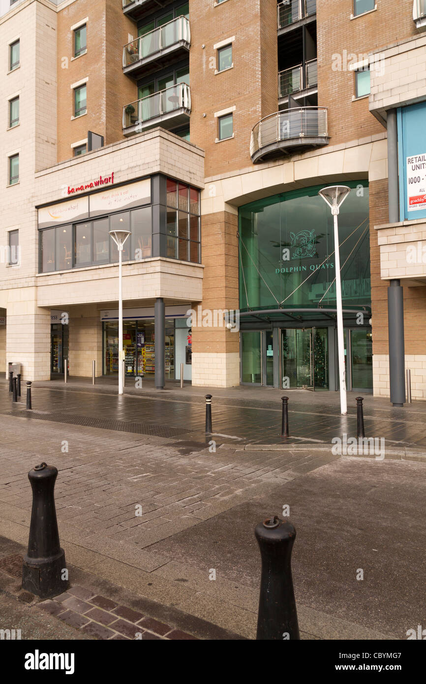 Dolphin Quays shopping and apartment complex in Poole Dorset Stock