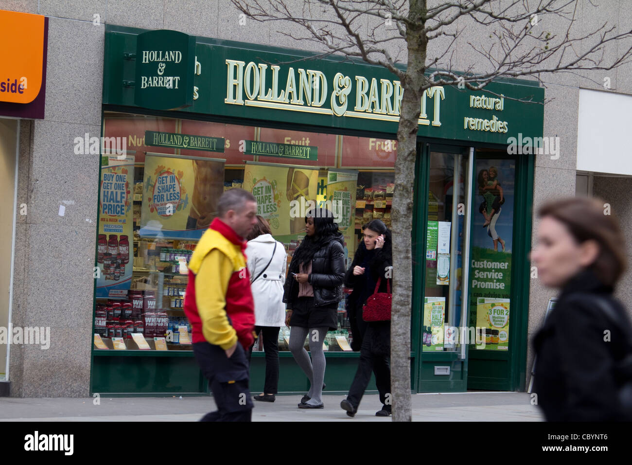 Holland and Barrett health food shop, retailer of vitamins, minerals