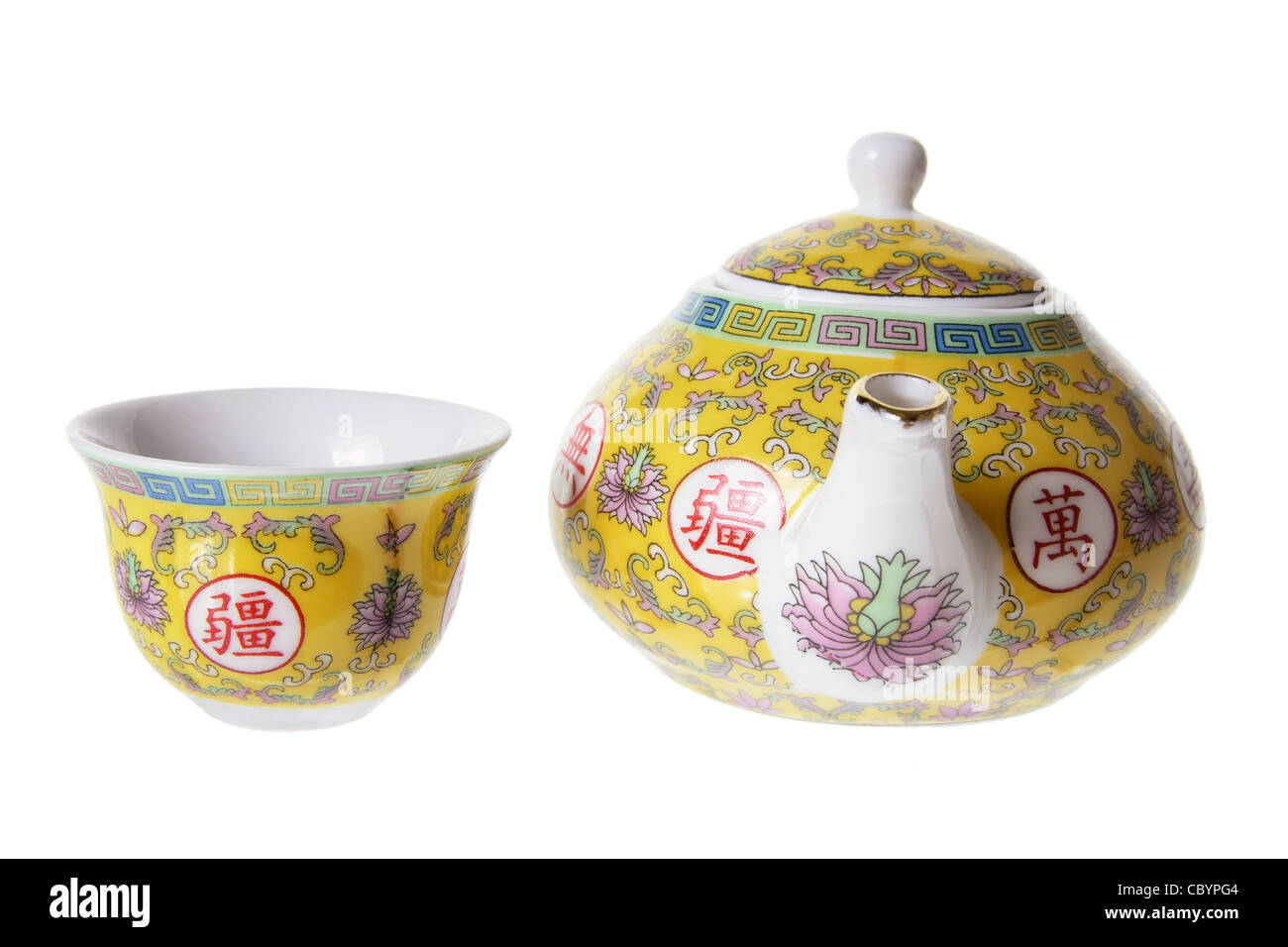 Chinese Teapot and Cup Stock Photo Alamy