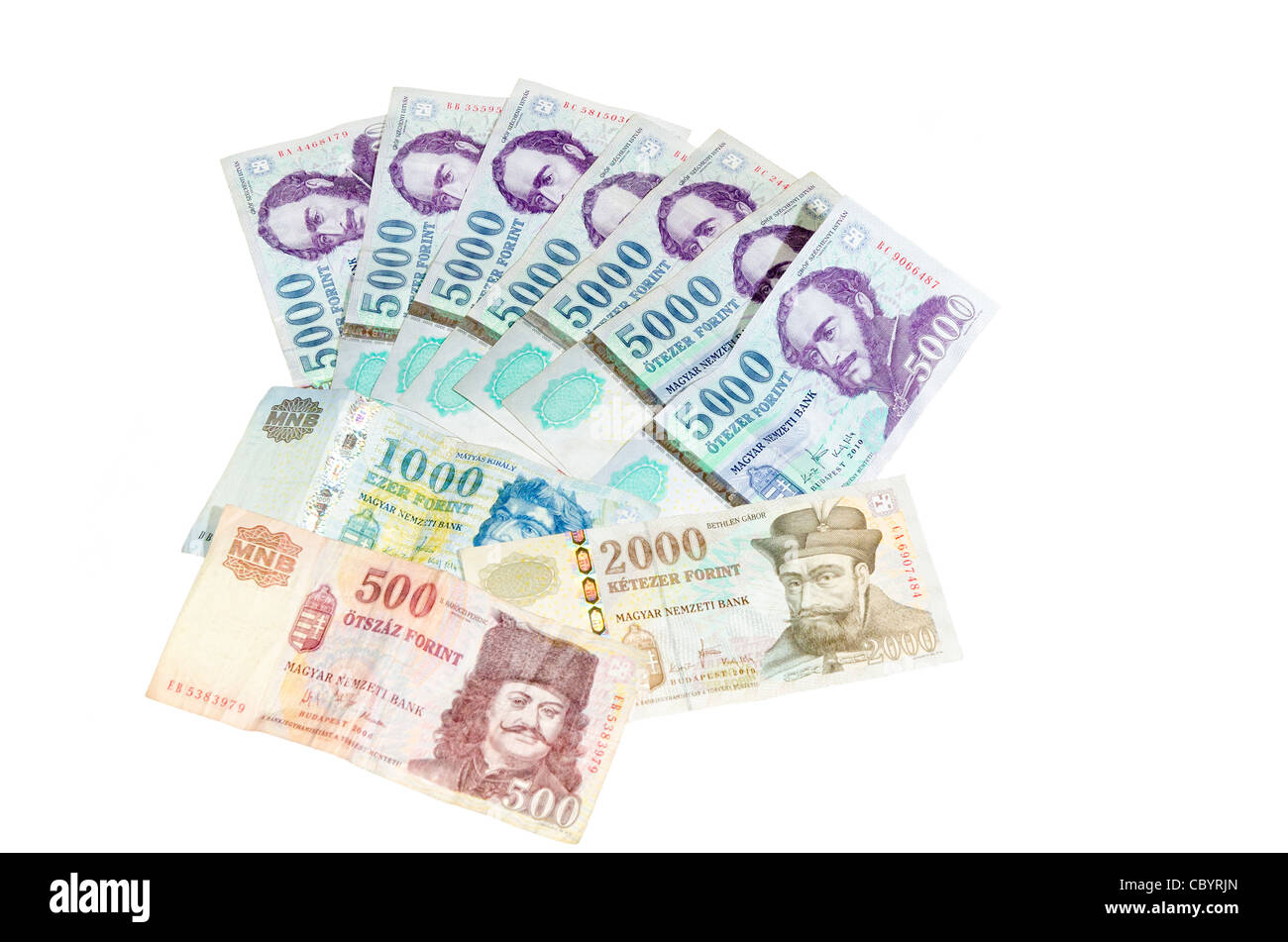 Hungarian currency Stock Photo