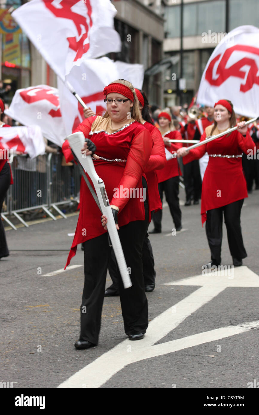 Sound of USD Dakota at the 2012 New Years day parade in London Stock Photo