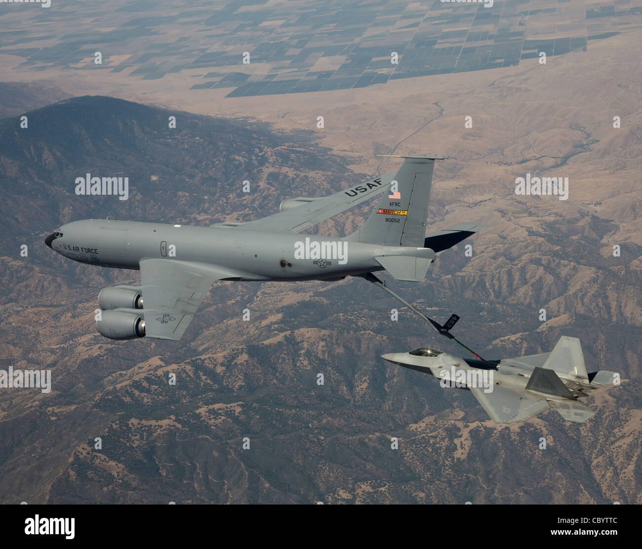 An f 22 raptor from edwards air force base hi-res stock photography and ...