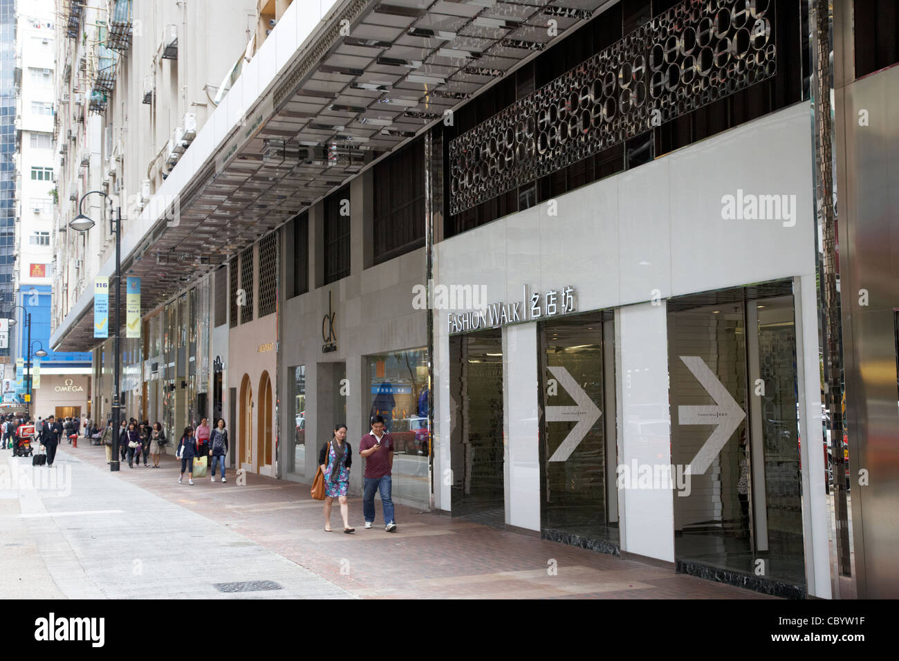 fashion walk upscale shopping area causeway bay hong kong hksar china asia Stock Photo - Alamy