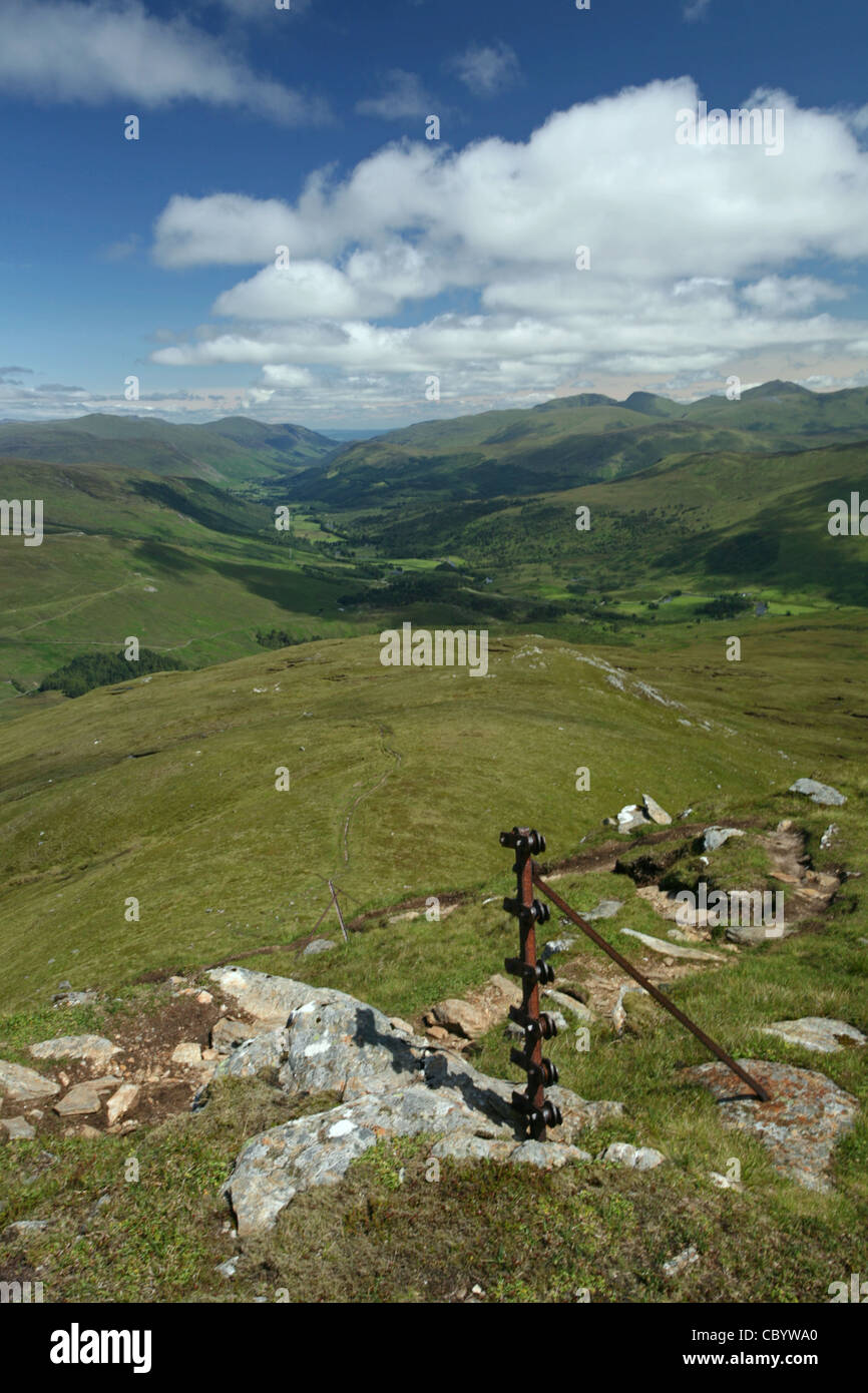 View looking down Glen Lyon from Stuchd an Lochain Stock Photo