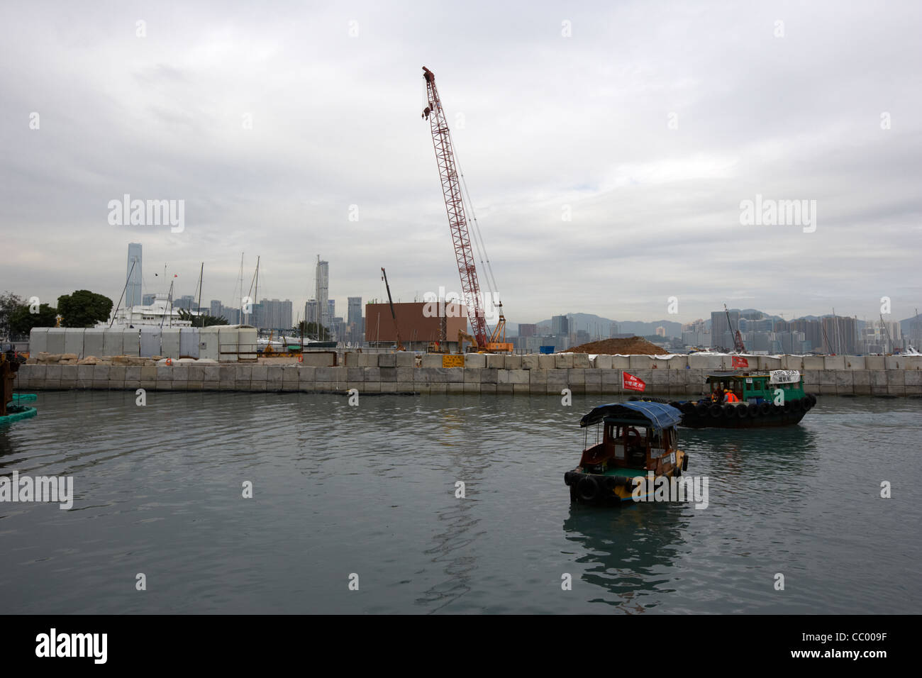 Land Reclamation For The Central Wan Chai Bypass In Causeway Bay Typhoon Shelter Hong Kong Hksar China Asia Stock Photo Alamy