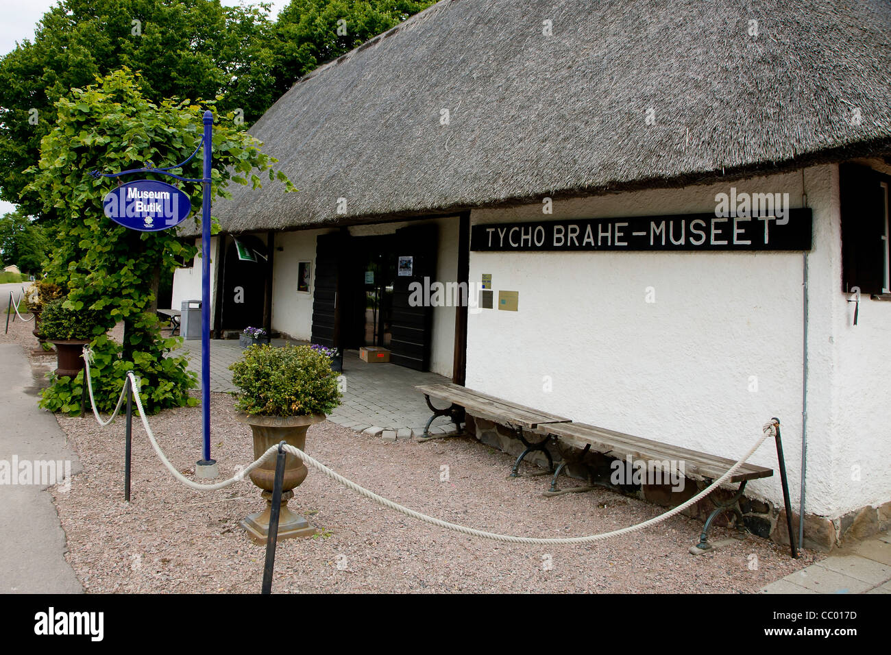 Entre to The Tycho Brahe museum on the island of Hven in Oresund Stock Photo