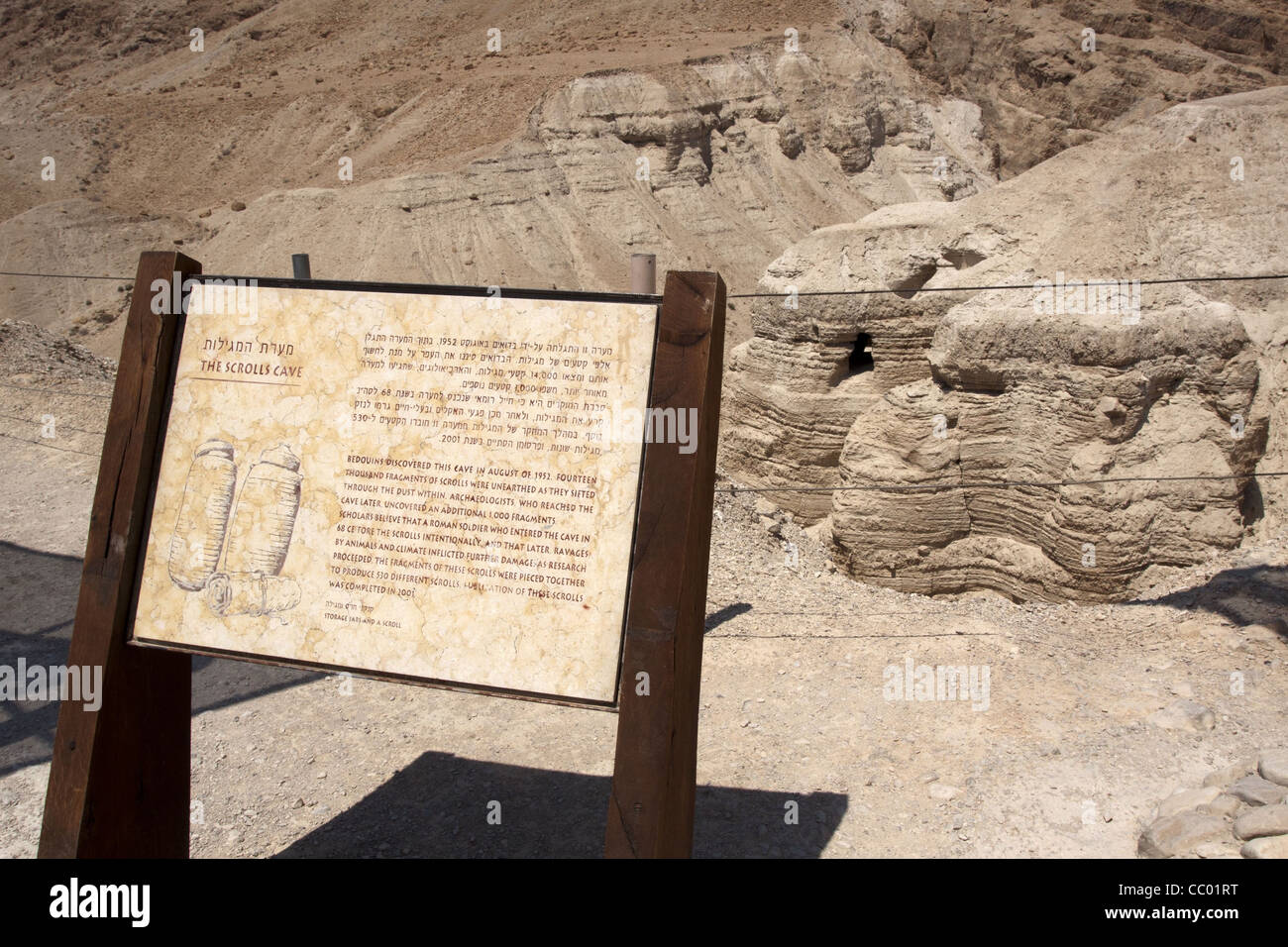 ARCHAEOLOGICAL SITE OF QUMRAN WHERE THE DEAD SEA SCROLLS WERE FOUND