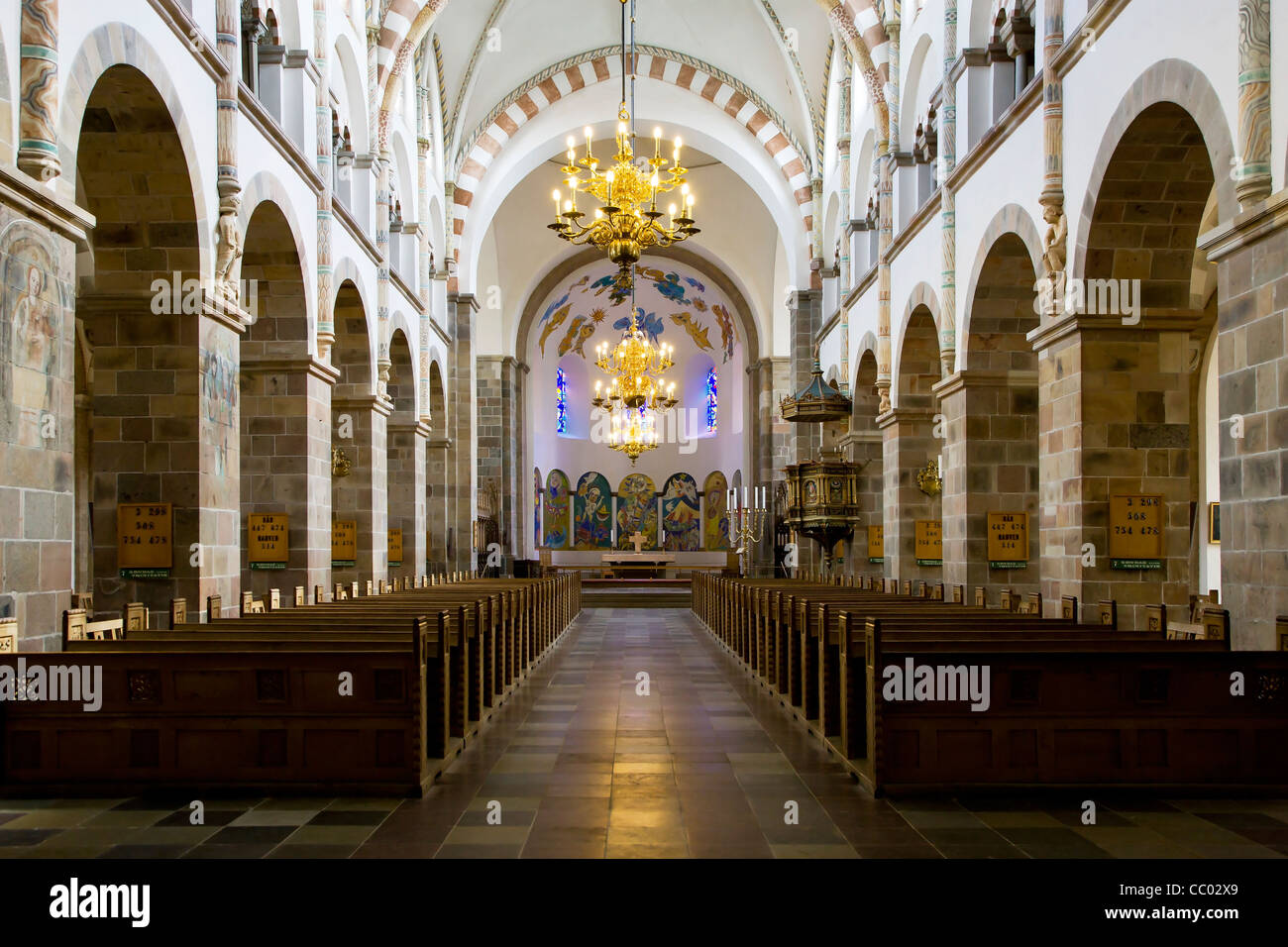 Inside Ribe cathedral Stock Photo Alamy