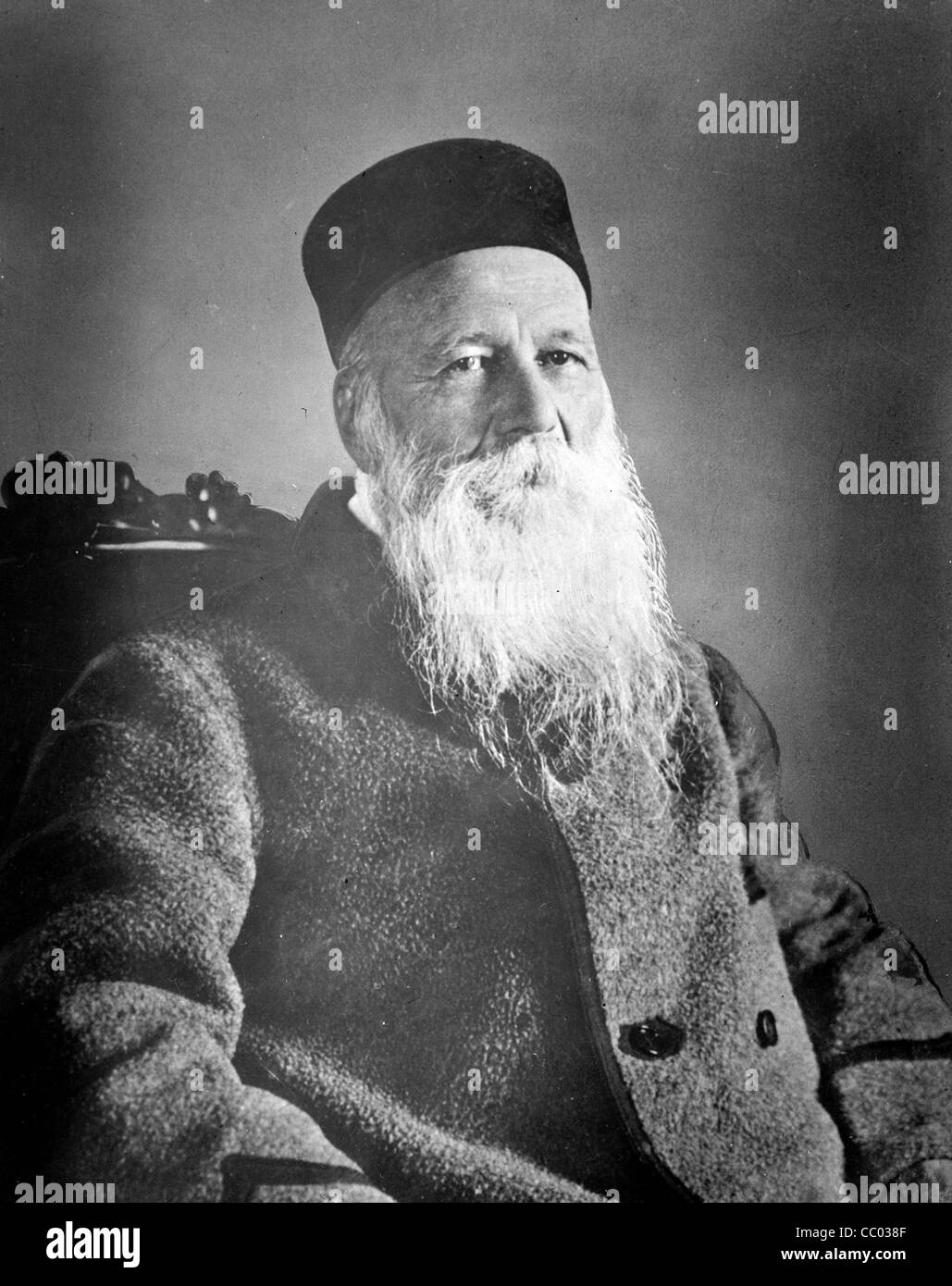 Jean Henri Dunant, Swiss author and philanthropist, founder of the Red Cross society. Stock Photo