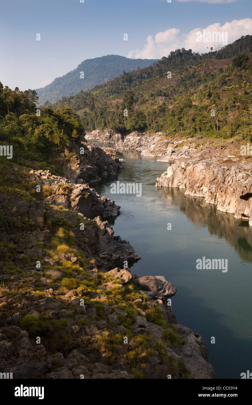 India, Arunachal Pradesh, Daporijo, Subansiri river Stock Photo