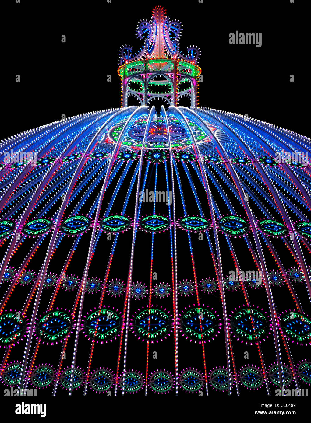 Dome, creative LED light festival in Holland Stock Photo