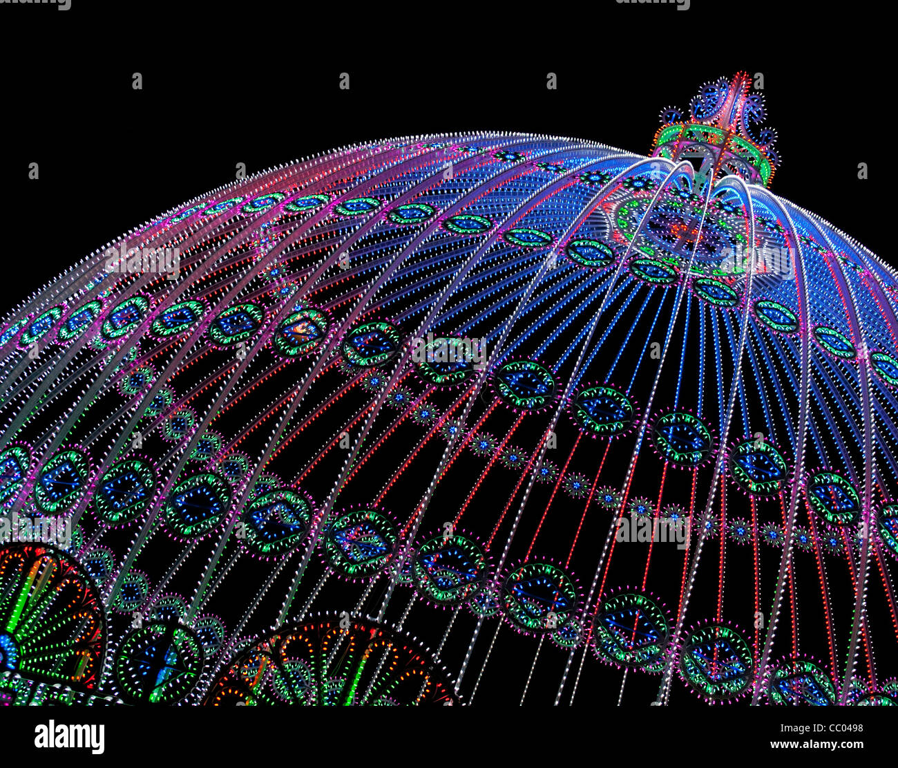 Dome, creative LED light festival in Holland Stock Photo
