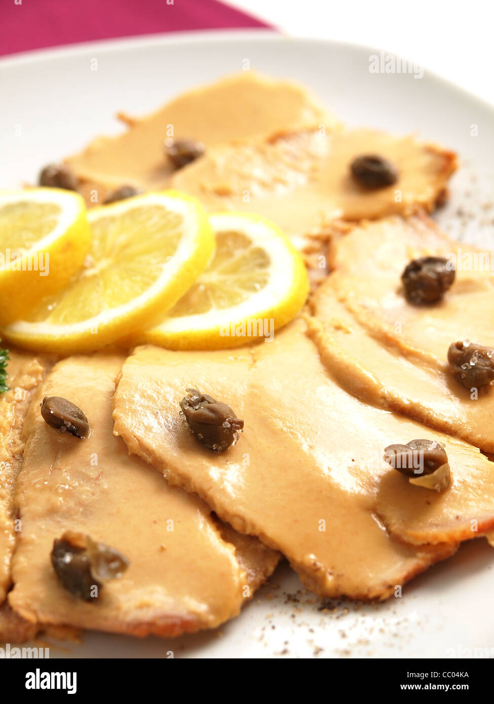 Vitello tonnato veal with tuna sauce Stock Photo Alamy