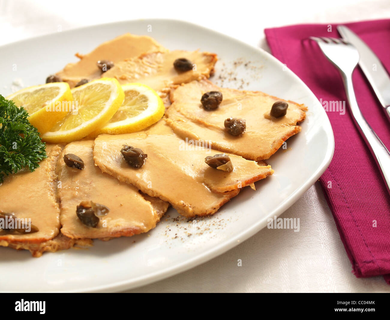 Vitello tonnato veal with tuna sauce Stock Photo Alamy