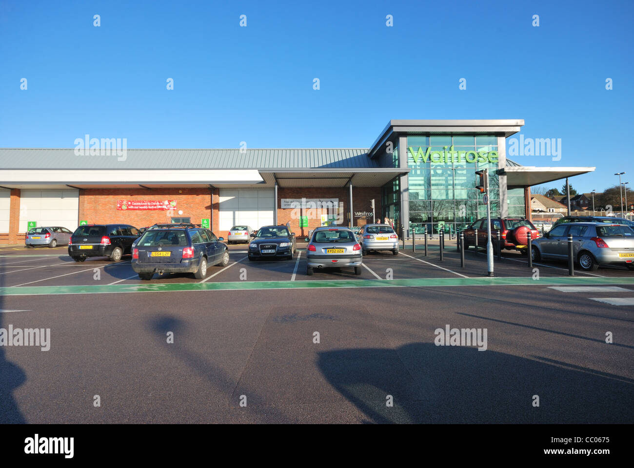 waitrose supermarket and car park Stock Photo Alamy