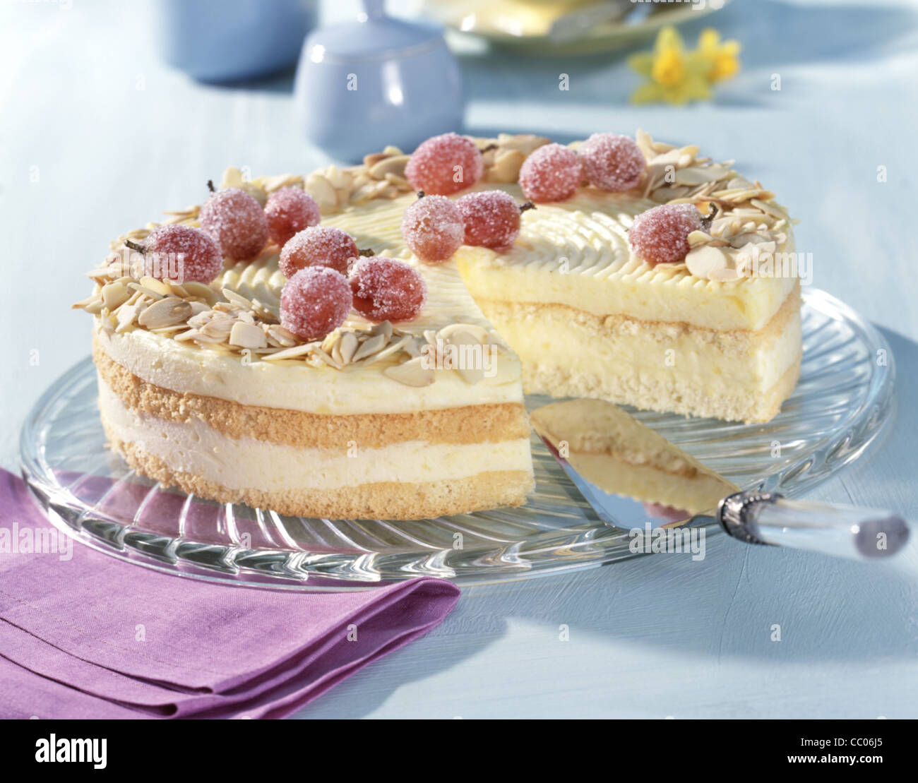 Zabaione cream cake Stock Photo Alamy