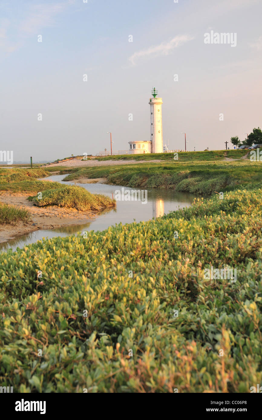 THE HOURDEL LIGHTHOUSE, BAY OF SOMME, SOMME (80), FRANCE Stock Photo