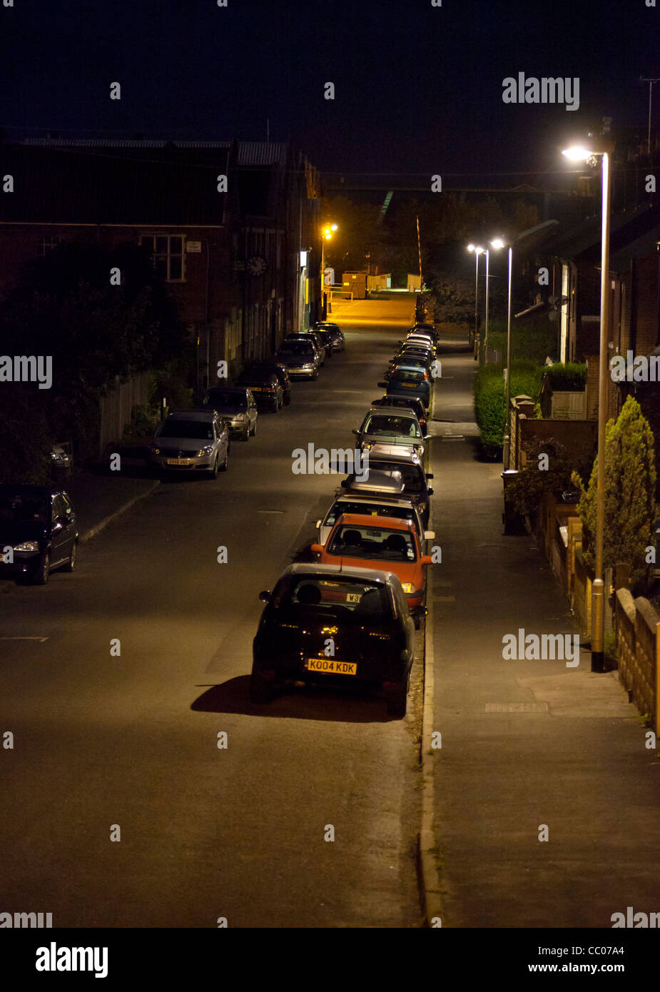 street at night in UK Stock Photo
