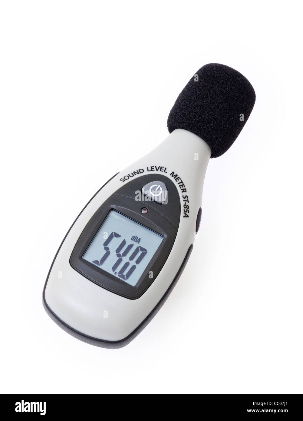 sound level meter showing 54dB Stock Photo