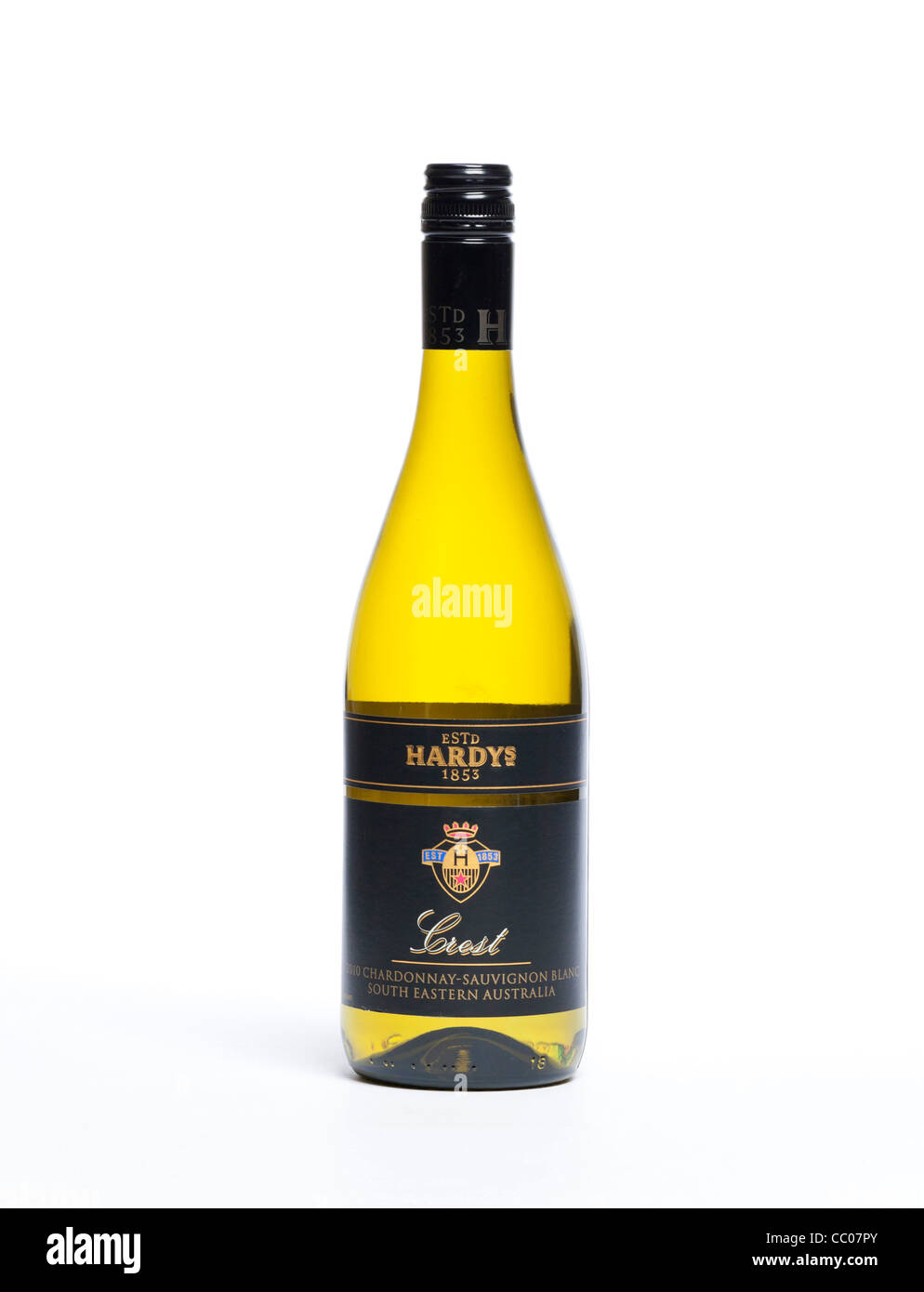 Hardys Chardonnay Sauvignon crest wine Stock Photo