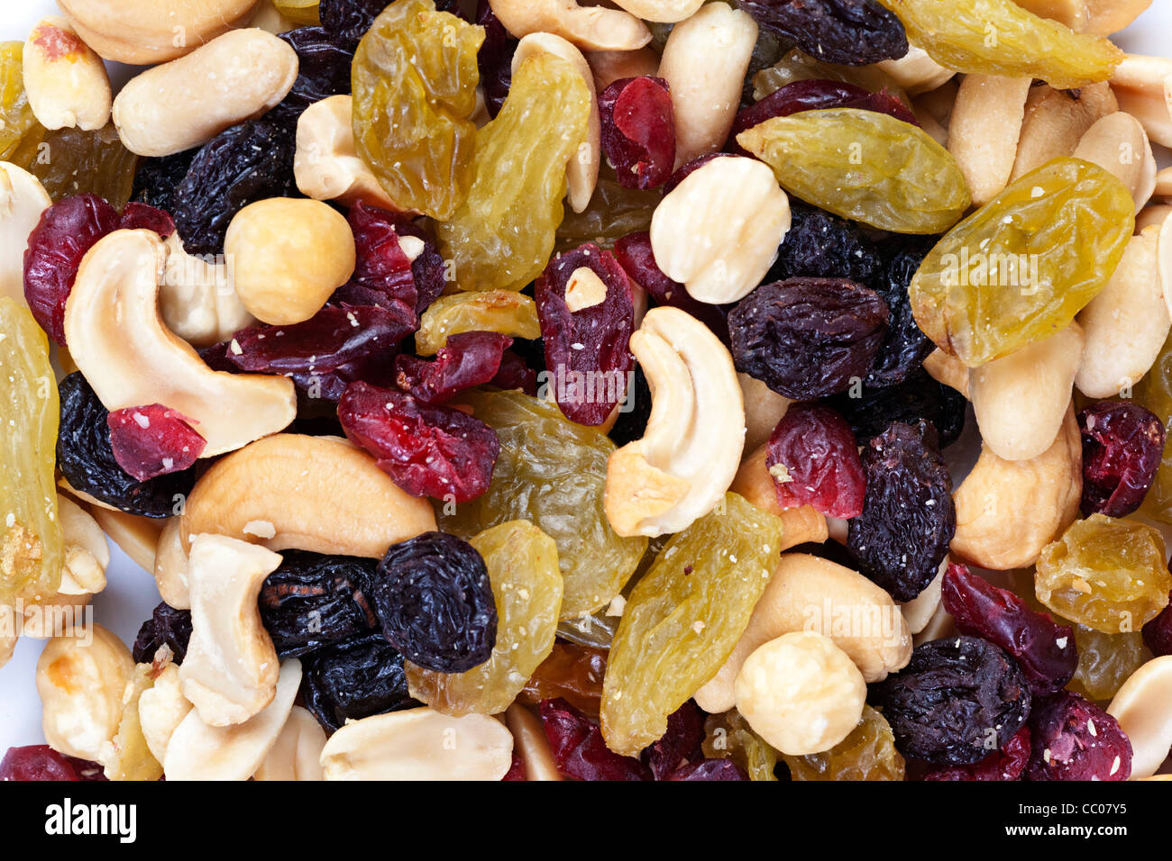 mixed nuts and fruit Stock Photo