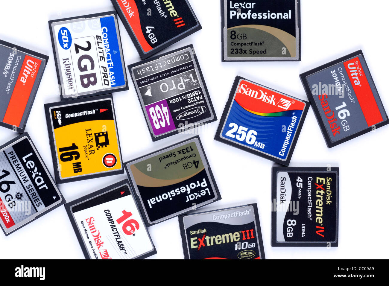 various memory cards Stock Photo