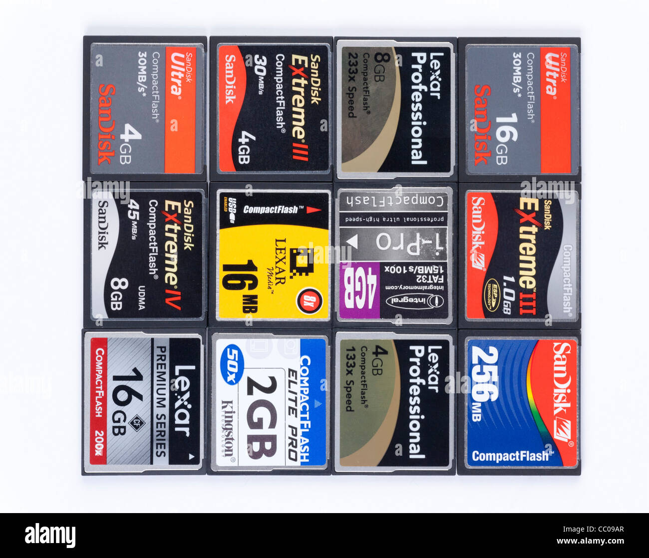 various memory cards Stock Photo