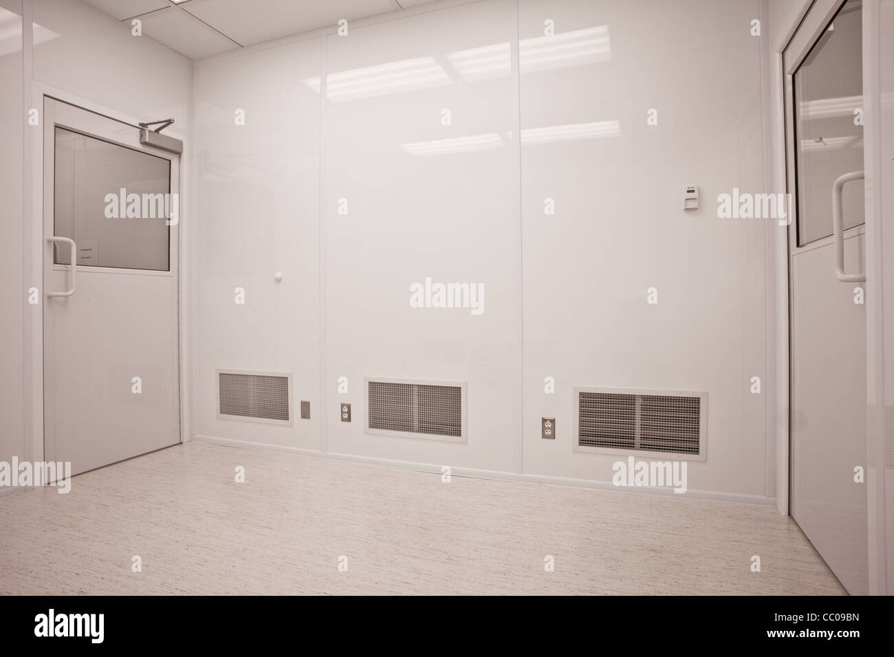 A vacant cleanroom at a scientific research facility Stock Photo