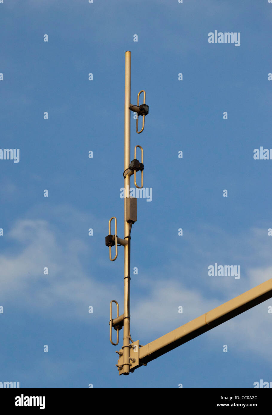 folded dipole UHF antenna aerial array Stock Photo