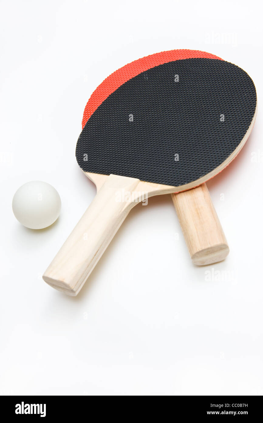 Ping Pong Paddle and Ball Stock Photo Alamy
