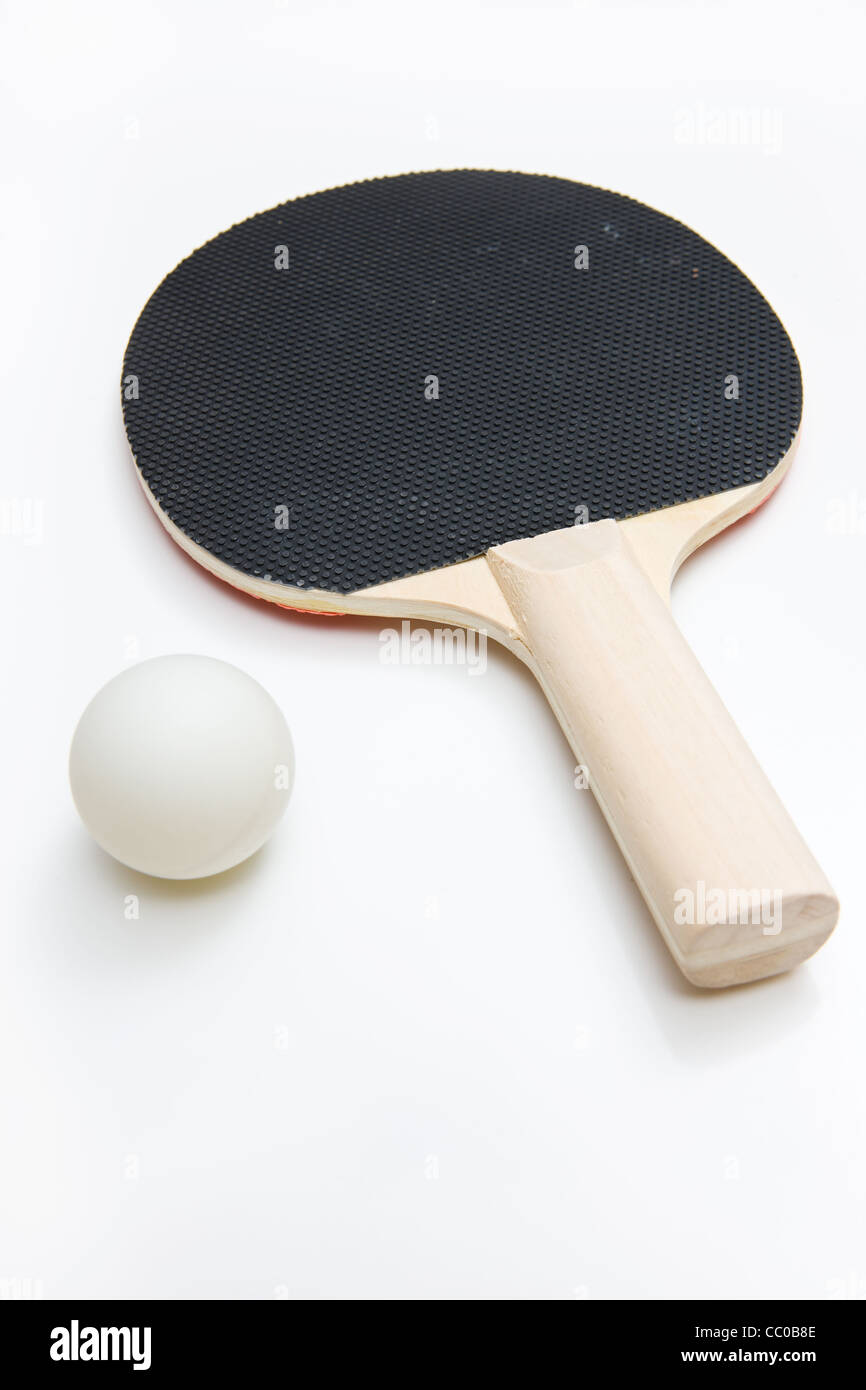 Ping Pong Paddle and Ball Stock Photo Alamy