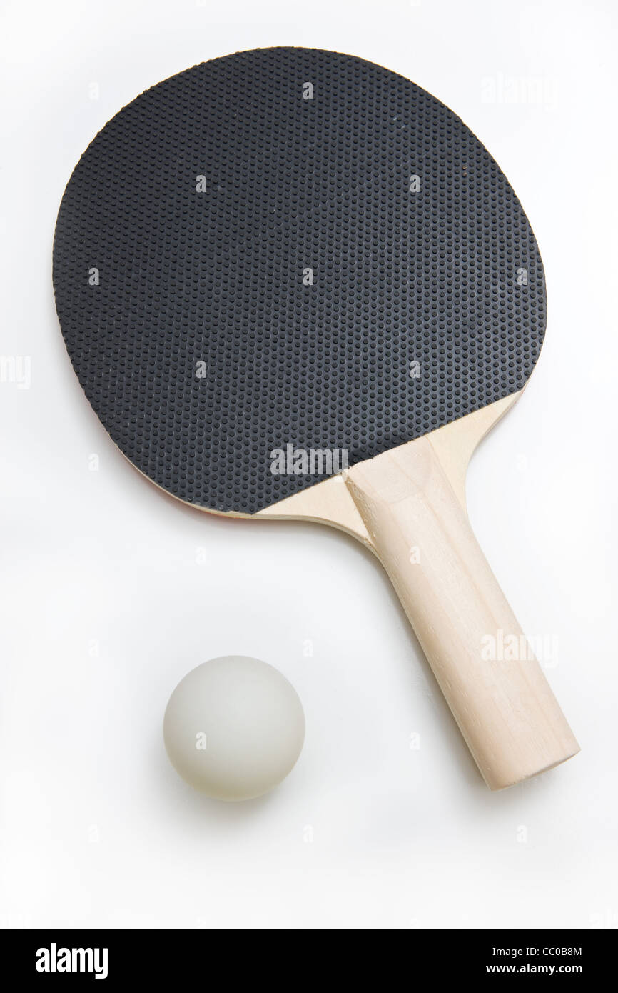 Ping Pong Paddle and Ball Stock Photo Alamy