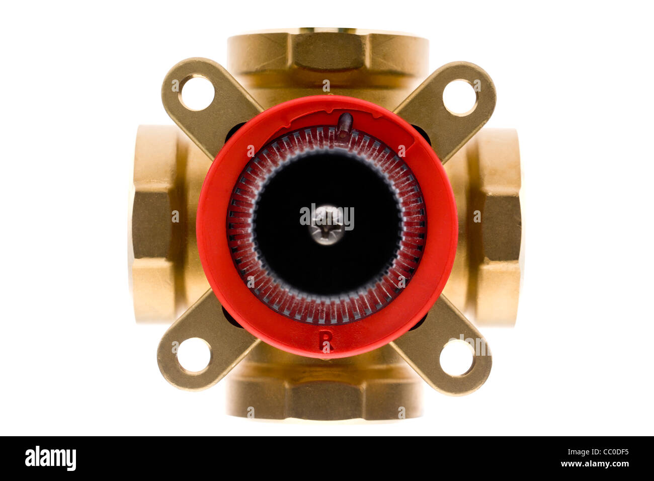 Four way mixing valve for heating applications Stock Photo Alamy