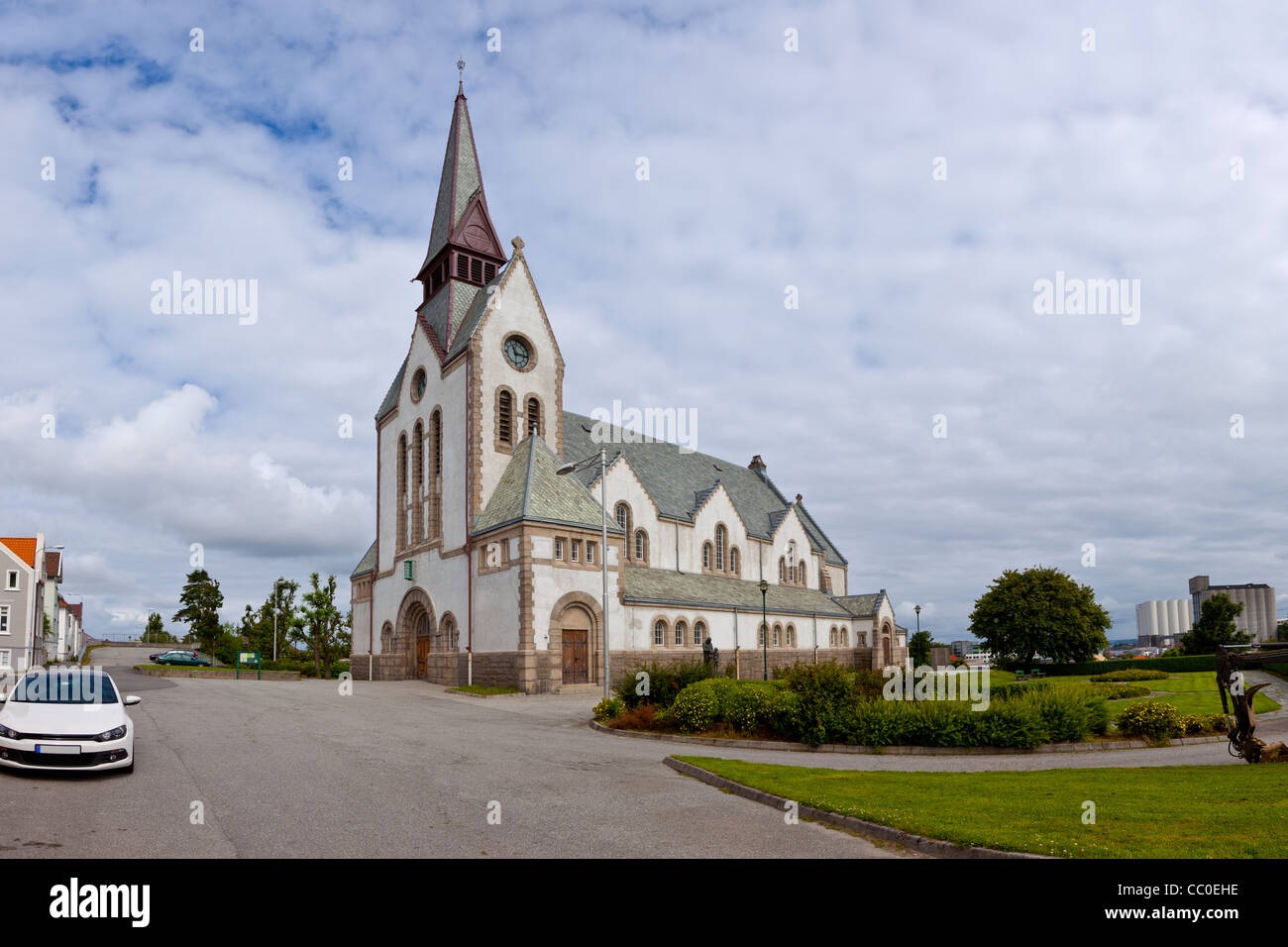St Johannes church was established in 1885. Domkirken in Stavanger city. Stock Photo