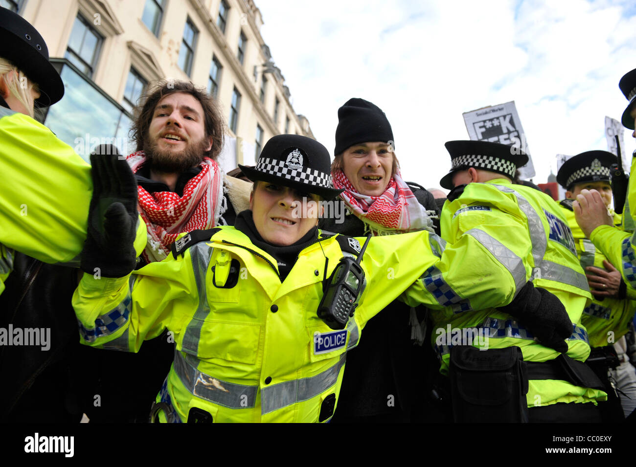 Student Protest, Glasgow Stock Photo