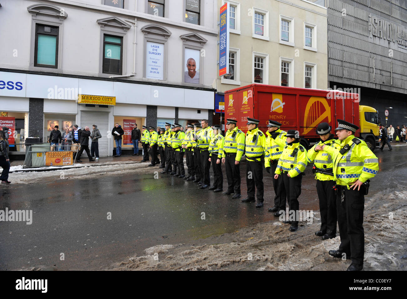 Student Protest, Glasgow Stock Photo