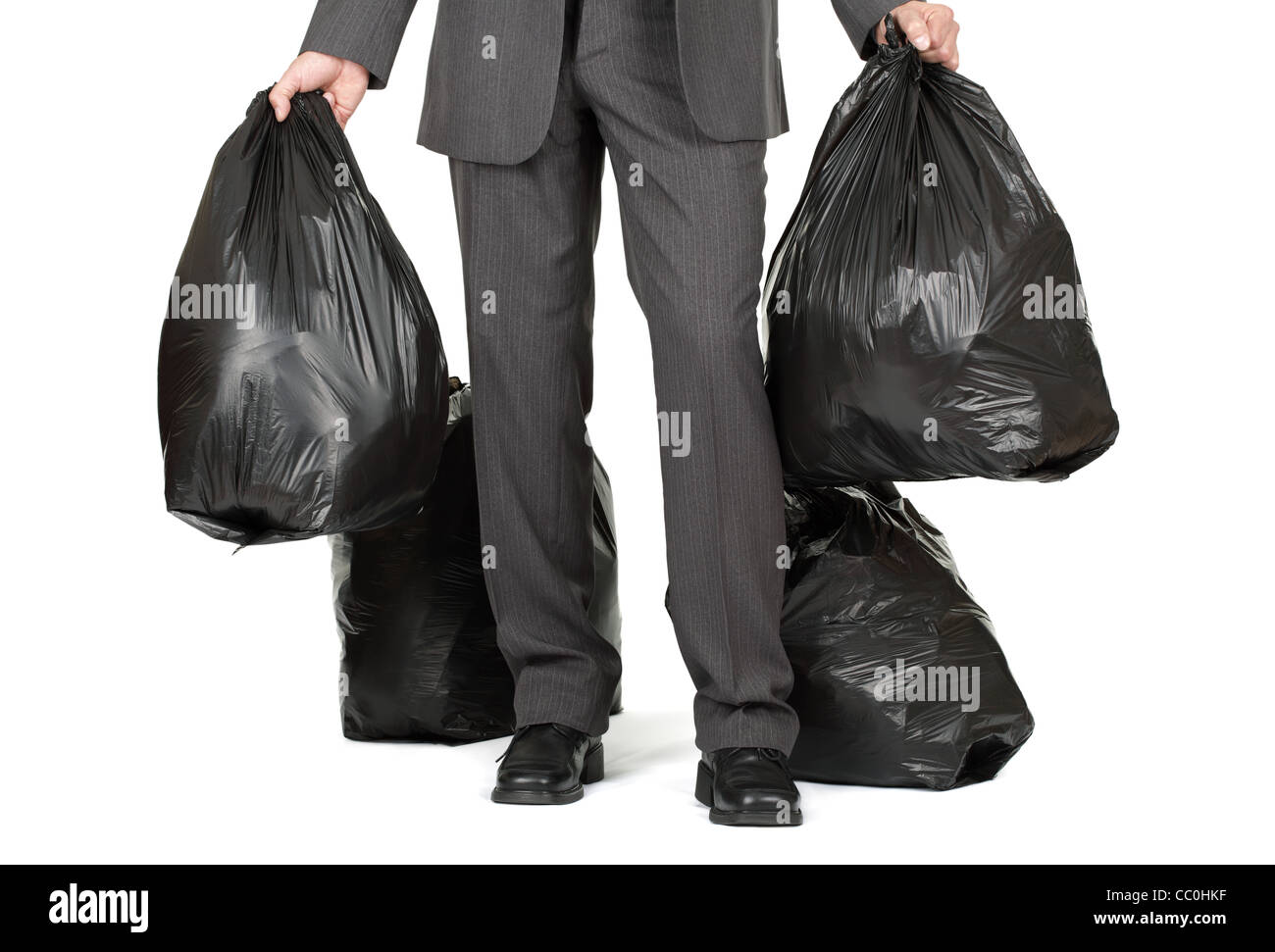 Taking out the trash Stock Photo